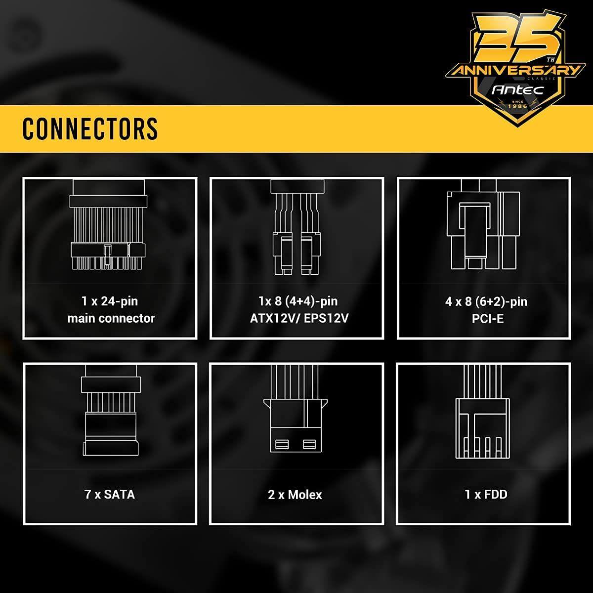 Fuente de Poder Antec 650W CSK650 EC 80+ Bronze-3