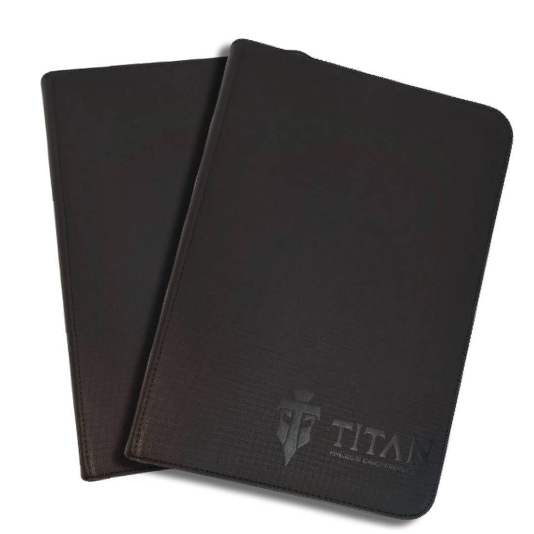 Pack X2 Carpetas TCG Titan Pro Cuero Negra 9 Bolsillos 360-0