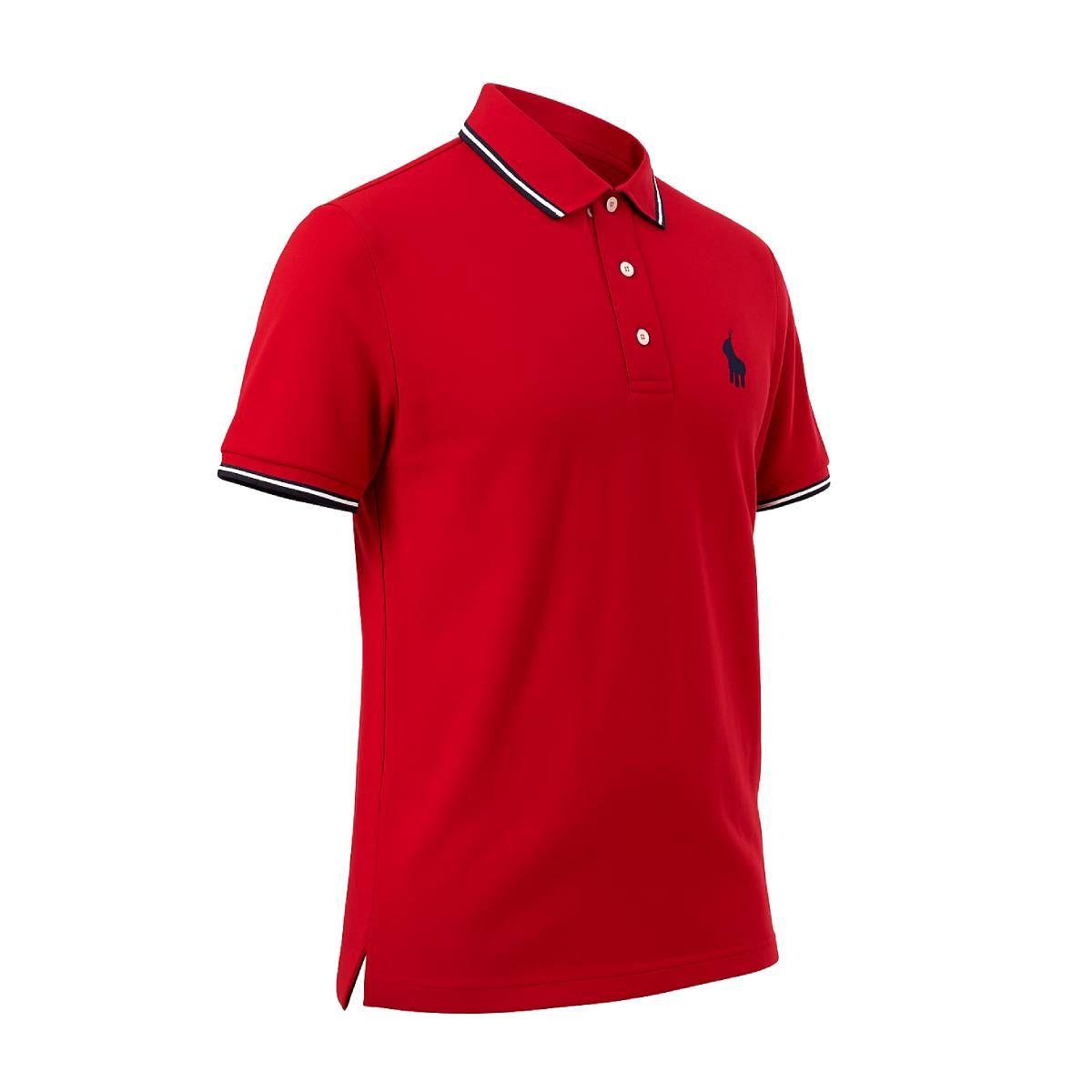 Polera Polo Ralph Lauren Roja Con Cuello Talla L-1