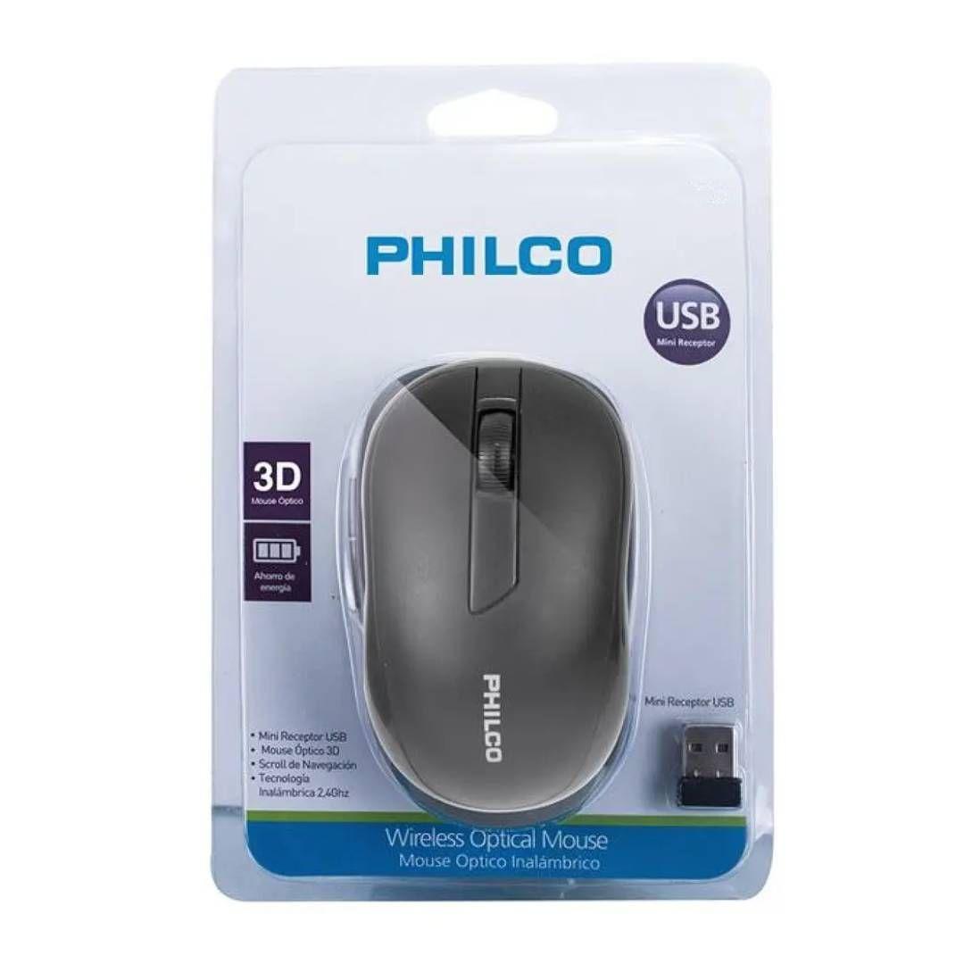 Mouse Optico Inalambrico Philco 210WN Negro-1