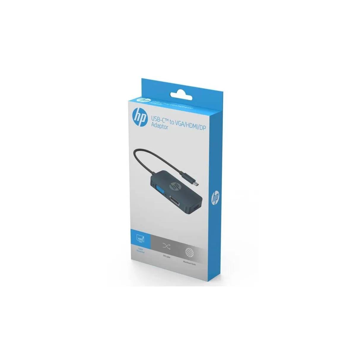 Adaptador HP USB-C a HUB HDMI VGA DP CT200-1