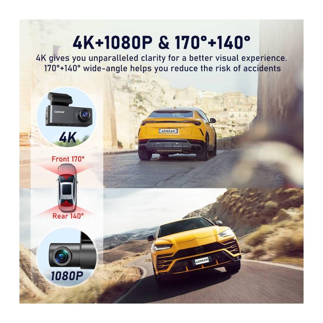 Cámara Dashcam 4K Funcion GPS Delantera y Trasera WiFi-3