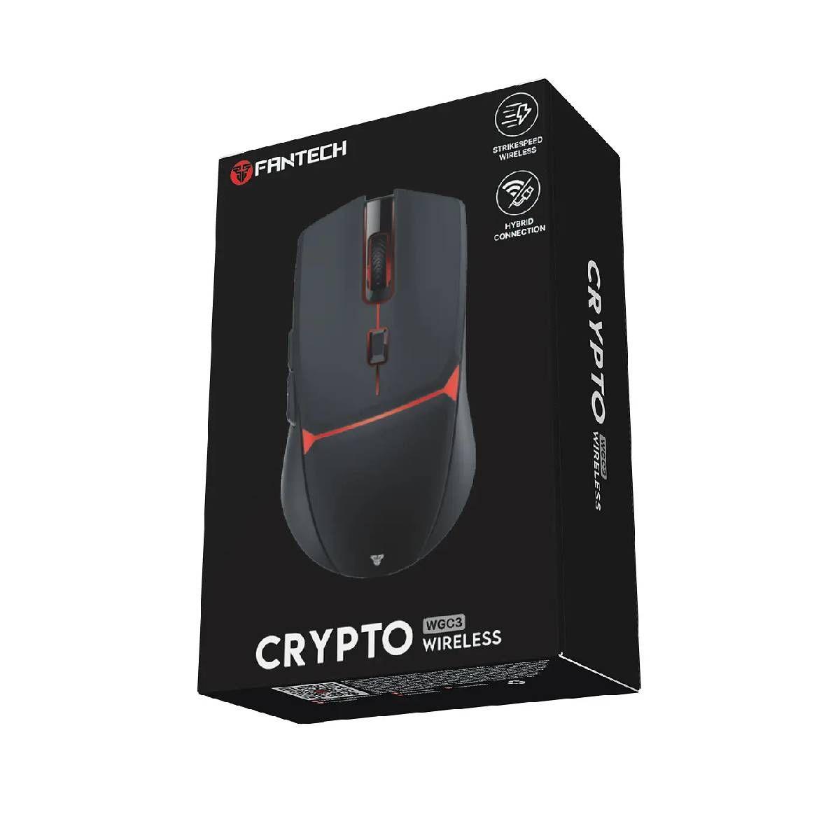 Mouse Inalámbrico Fantech WGC3 CRYPTO Black-3