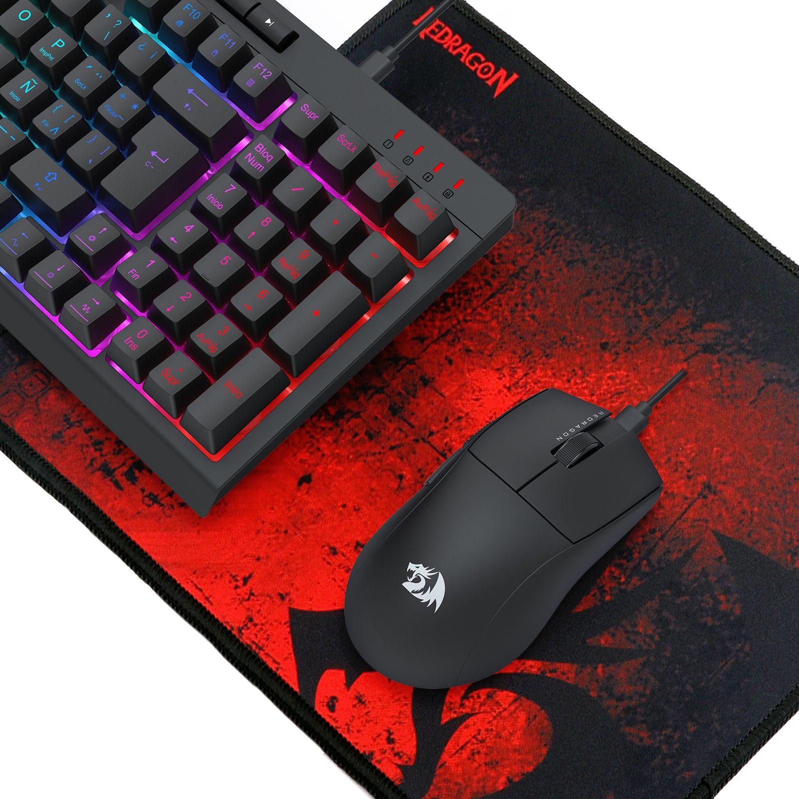 Kit Teclado y Mouse Gamer Redragon S147 Combo 4 en 1-6