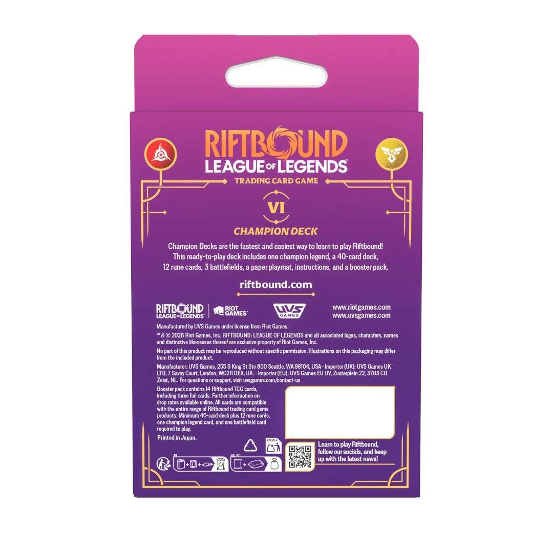 Riftbound TCG: Unleashed Vi Champion Deck Set 3-1