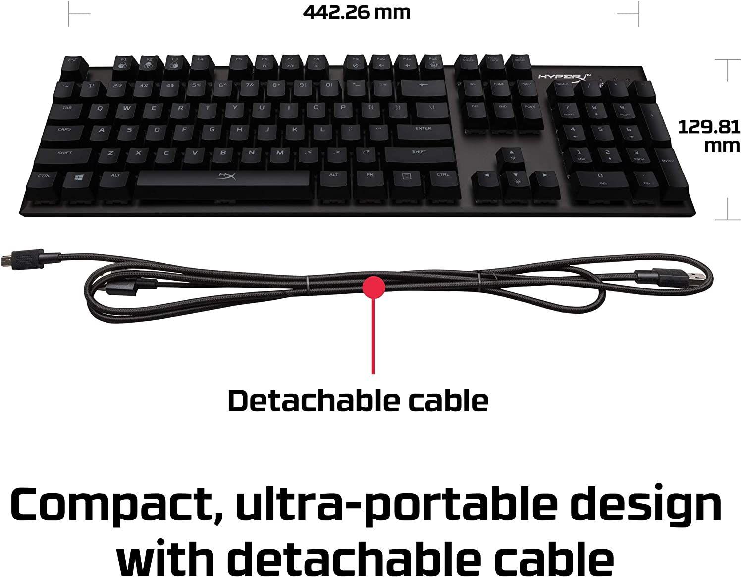 Teclado Gamer HyperX Alloy FPS RGB SW Kailh Silver Speed-3