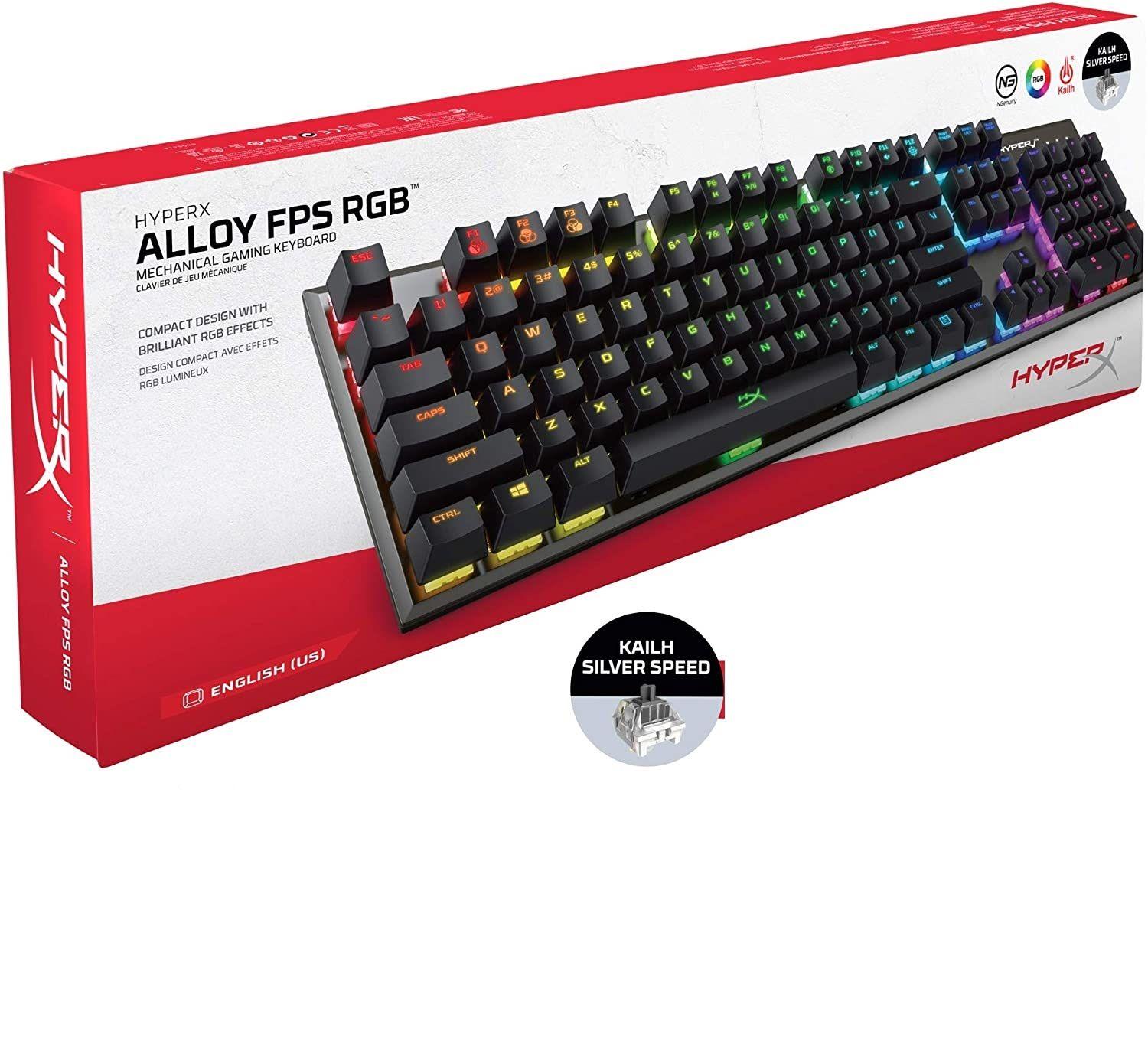Teclado Gamer HyperX Alloy FPS RGB SW Kailh Silver Speed-5