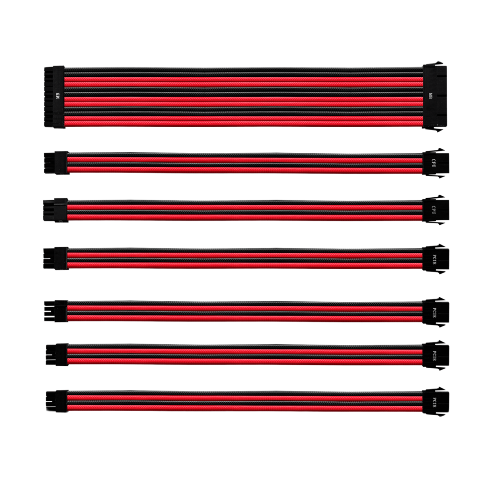 Kit Cables Extension para PSU Cooler Master Rojo y Negro-0