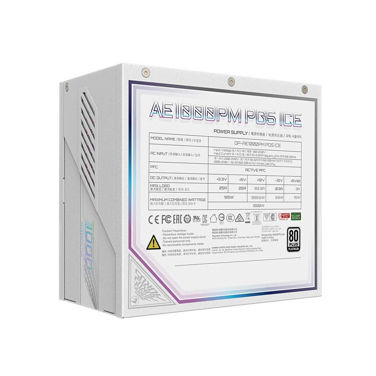 Fuente Gigabyte 1000W Aorus G5 80+ Platinum Modular ATX 3.0-3