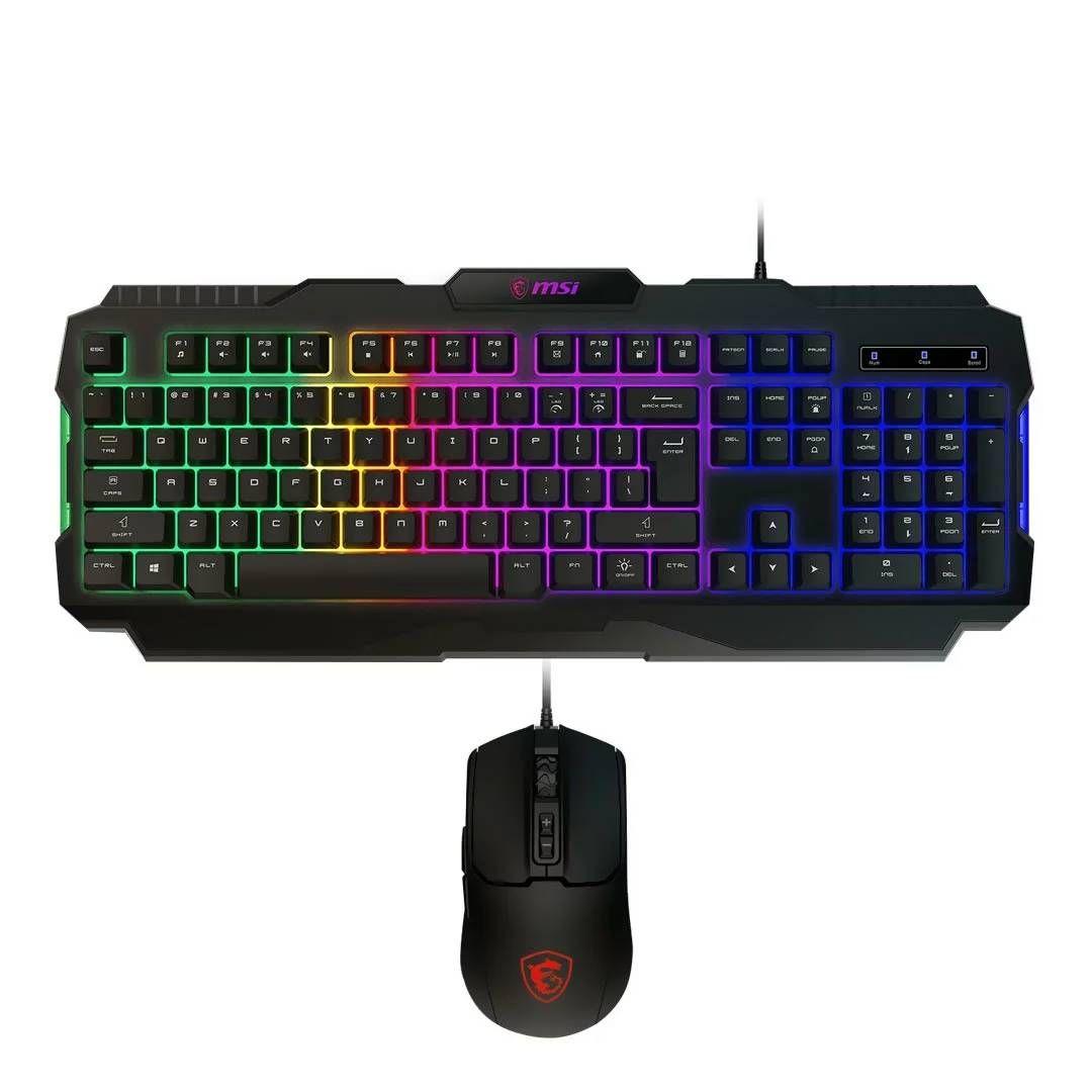 Combo Teclado y Mouse Gamer MSI Forge GK100-3