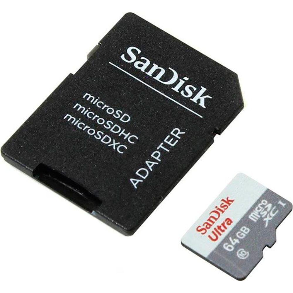 Tarjeta de Memoria Sandisk MicroSD XC Ultra 64GB Clase 10-0