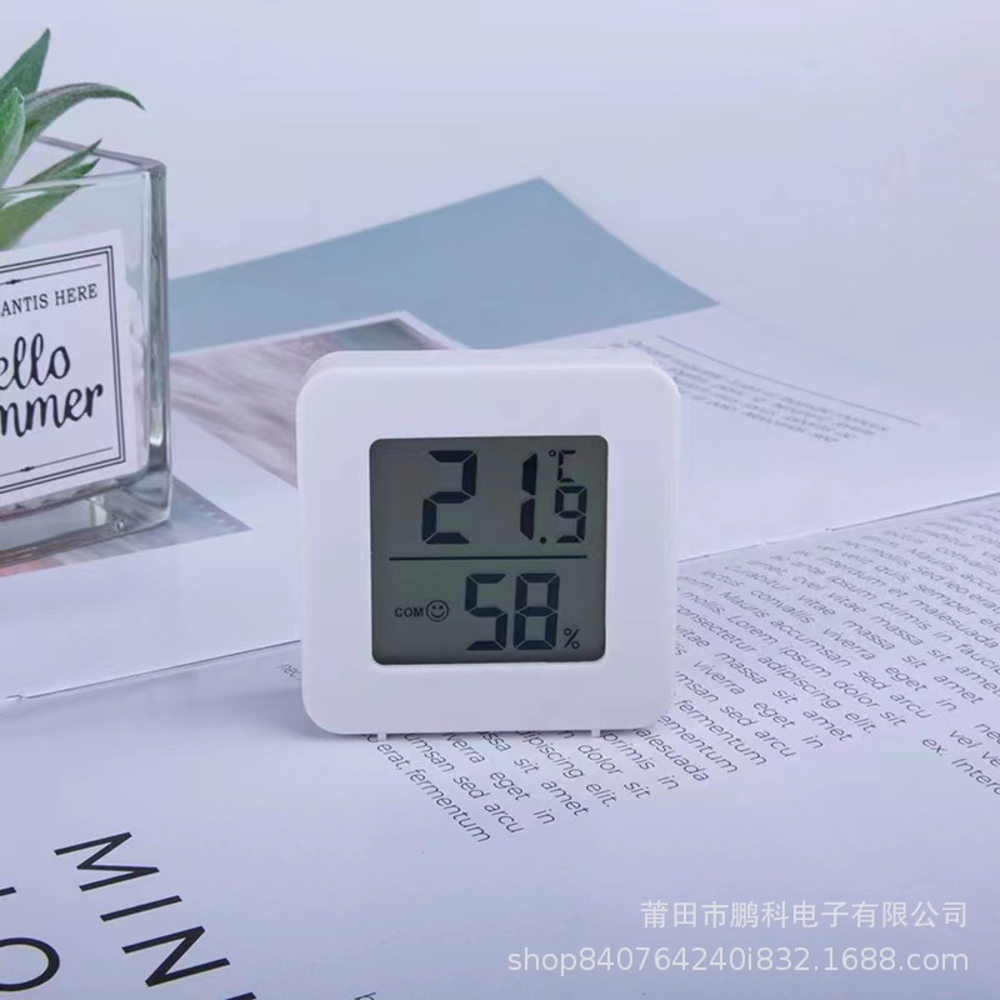 Termómetro de Interior Medidor de Humedad con Interruptor de Temperatura-3