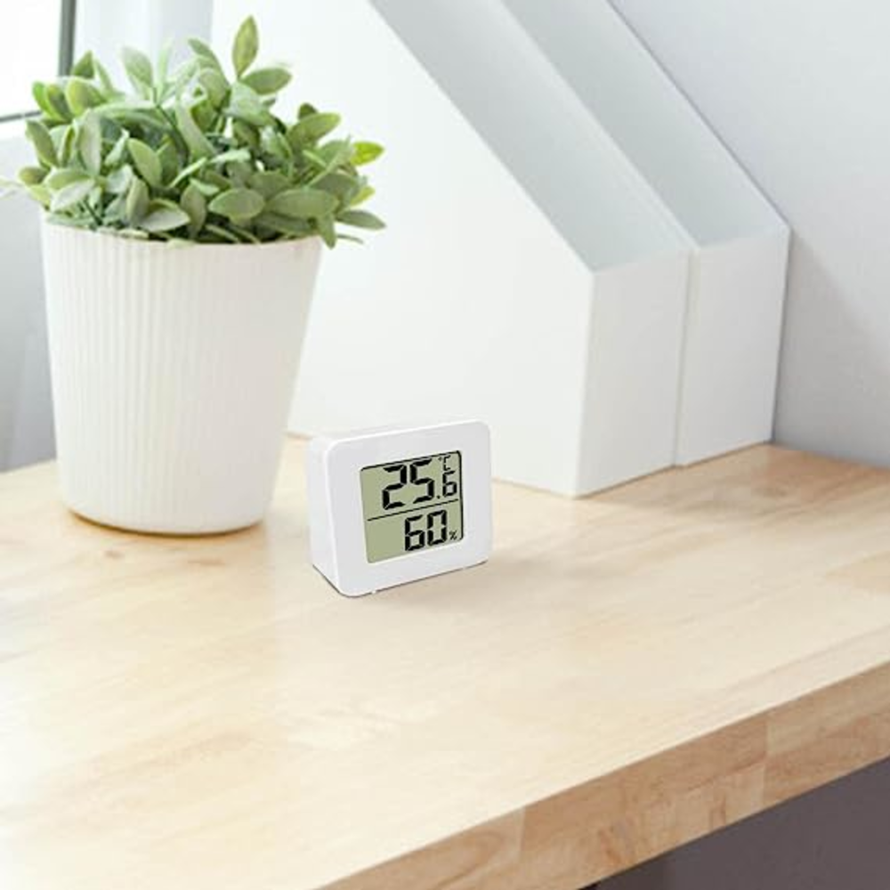 Termómetro de Interior Medidor de Humedad con Interruptor de Temperatura-5
