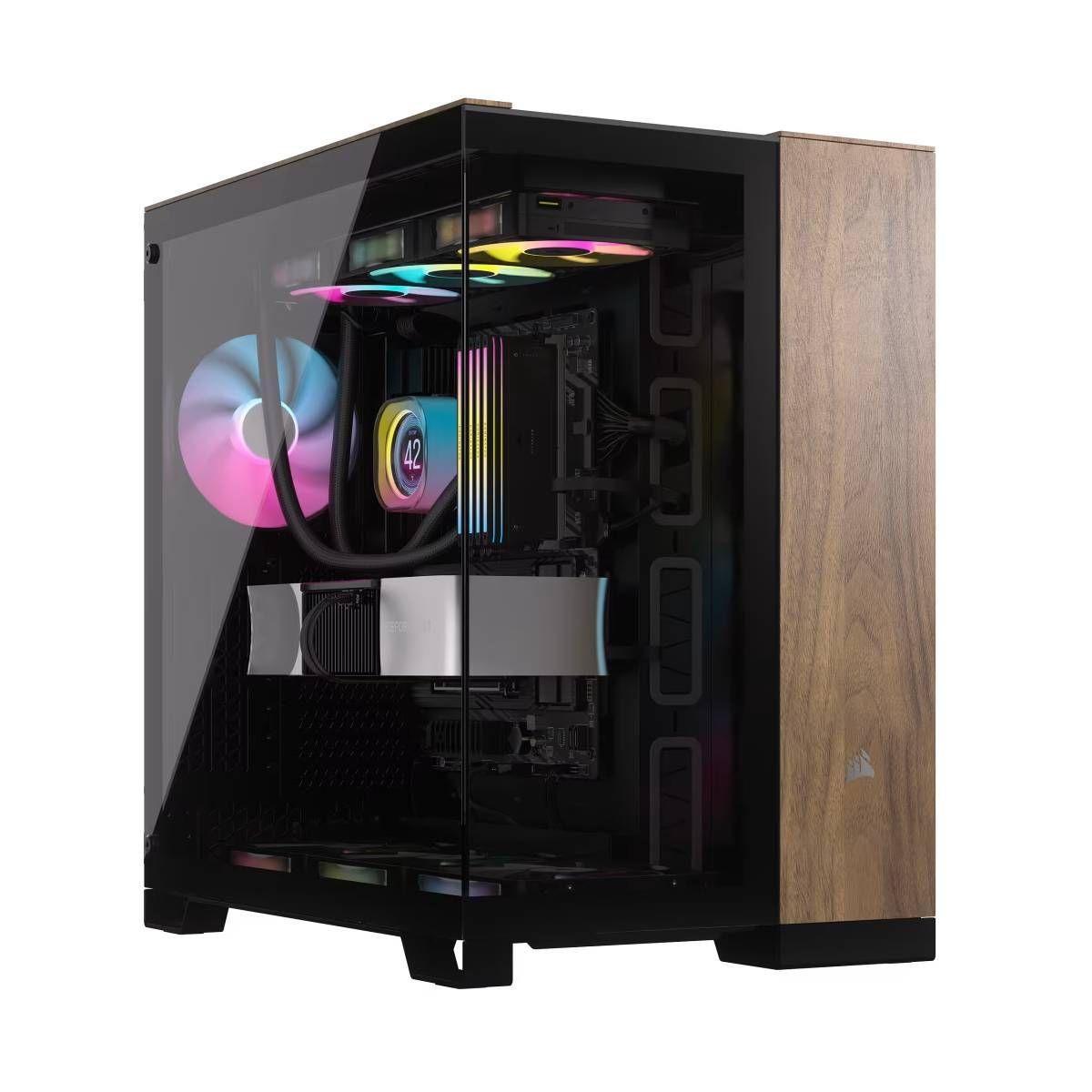 Gabinete Corsair 6500X - Negro-Madera-0