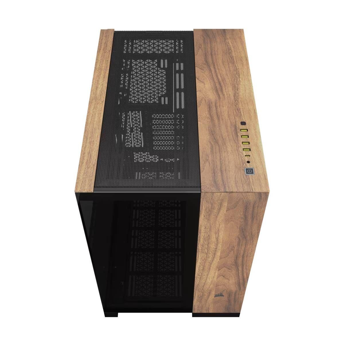 Gabinete Corsair 6500X - Negro-Madera-1
