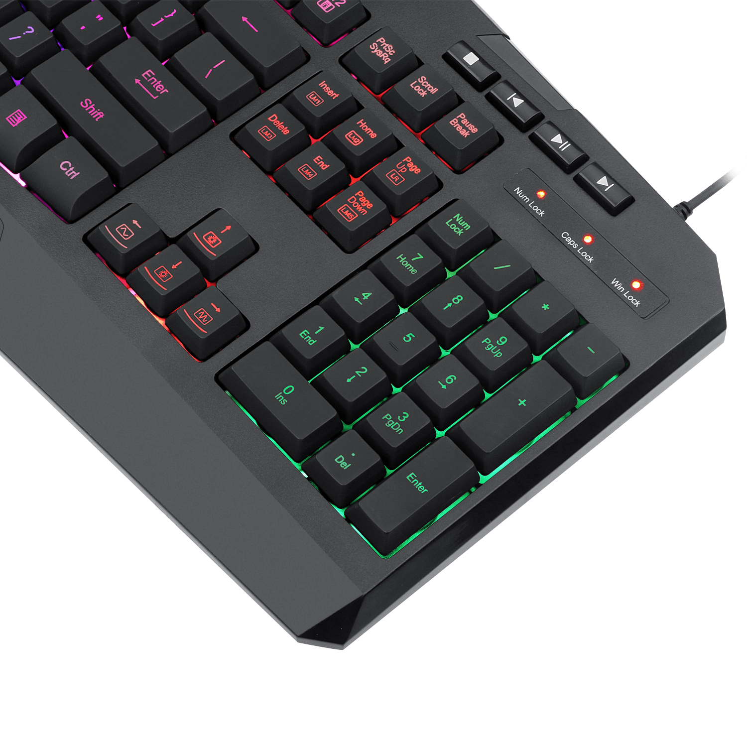 Teclado Gamer Redragon Harpe USB RGB Membrana Español-5