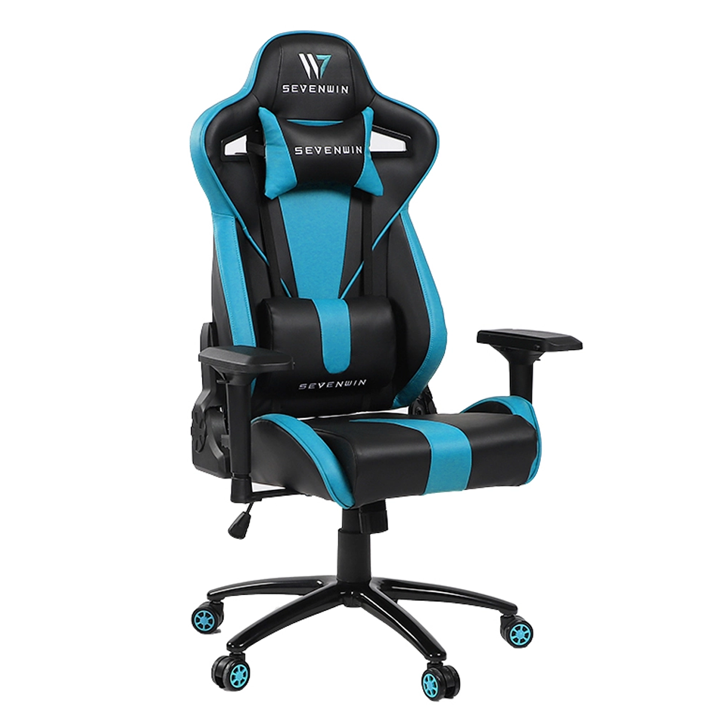 Silla Gamer Sevenwin Nova Sky Blue Ajustable Apoyabrazo 3d-0