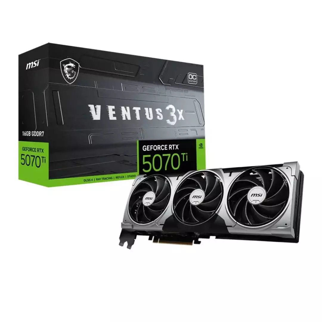 Tarjeta de Video MSI GeForce RTX 5070 Ti 16G VENTUS 3X OC-0