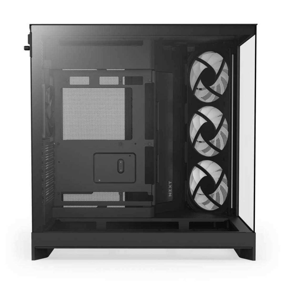 Gabinete NZXT H9 Flow RGB+ 2025 con Fans RGB y Control Black-2