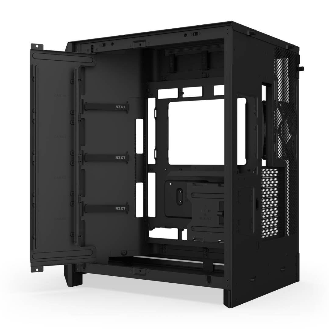 Gabinete NZXT H9 Flow RGB+ 2025 con Fans RGB y Control Black-5