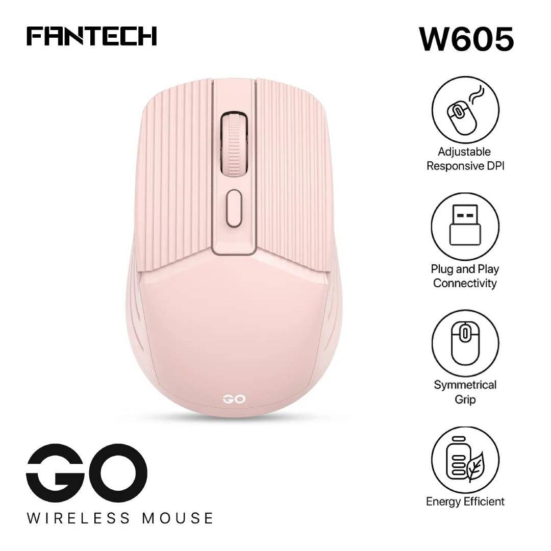 Mouse Inalámbrico Fantech W605 GO Pink-3