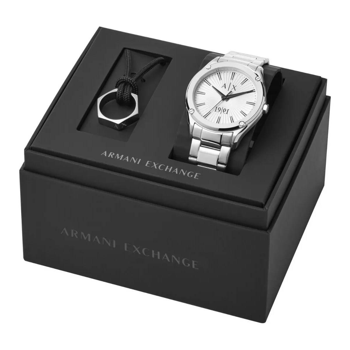 Set Reloj y Collar Armani Exchange Plateado AX7131SET-2