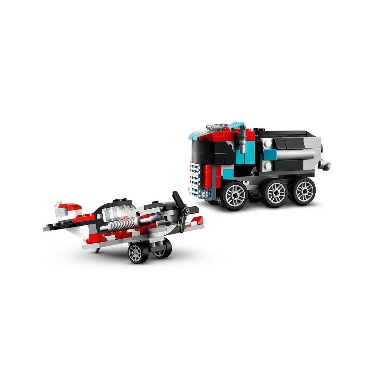 LEGO Creator 3 en 1: CAMIÓN PLATAFORMA CON HELICÓPTERO 31146-2