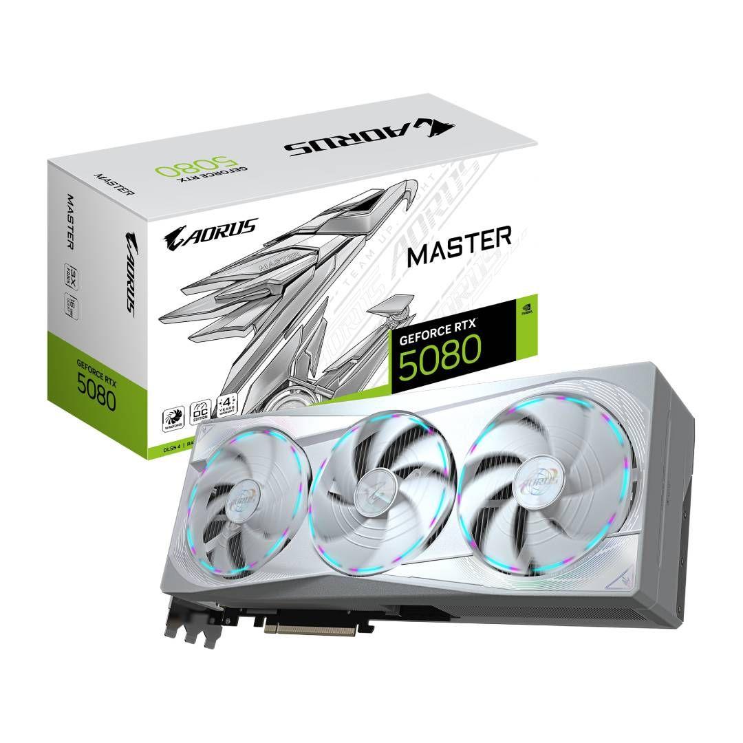 Tarjeta de Video Gigabyte RTX 5080 Aorus Master ICE 16 GB-0