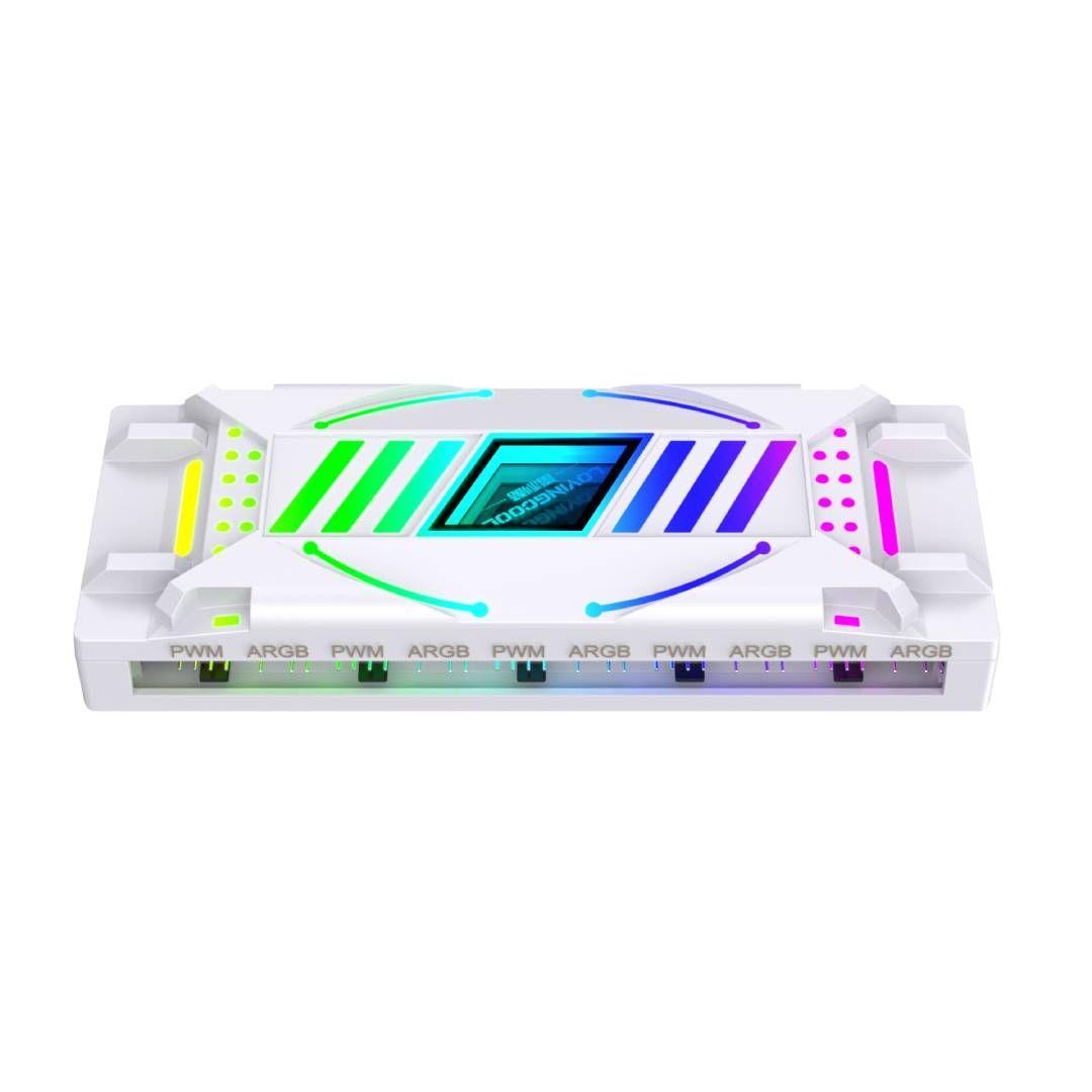 Pack Fans X3 Exodia ARGB Blanco 120mm con Controlador-3