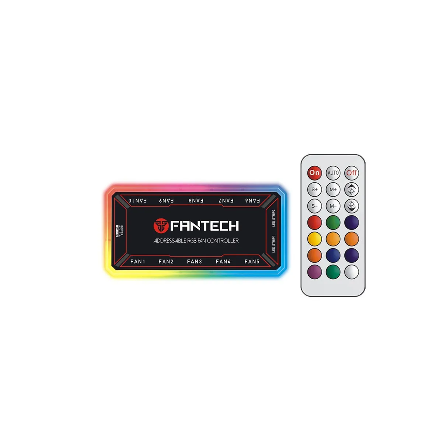 Pack 3 Ventiladores Fantech Turbine 120mm RGB + Controlador-2