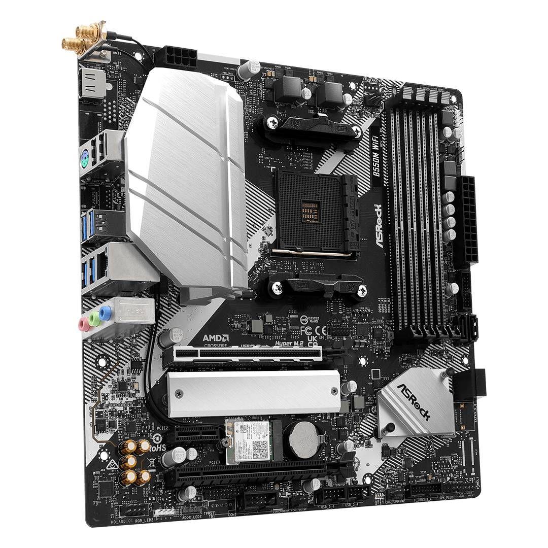 Placa Madre ASRock B550M WiFi AM4 Micro-ATX-2