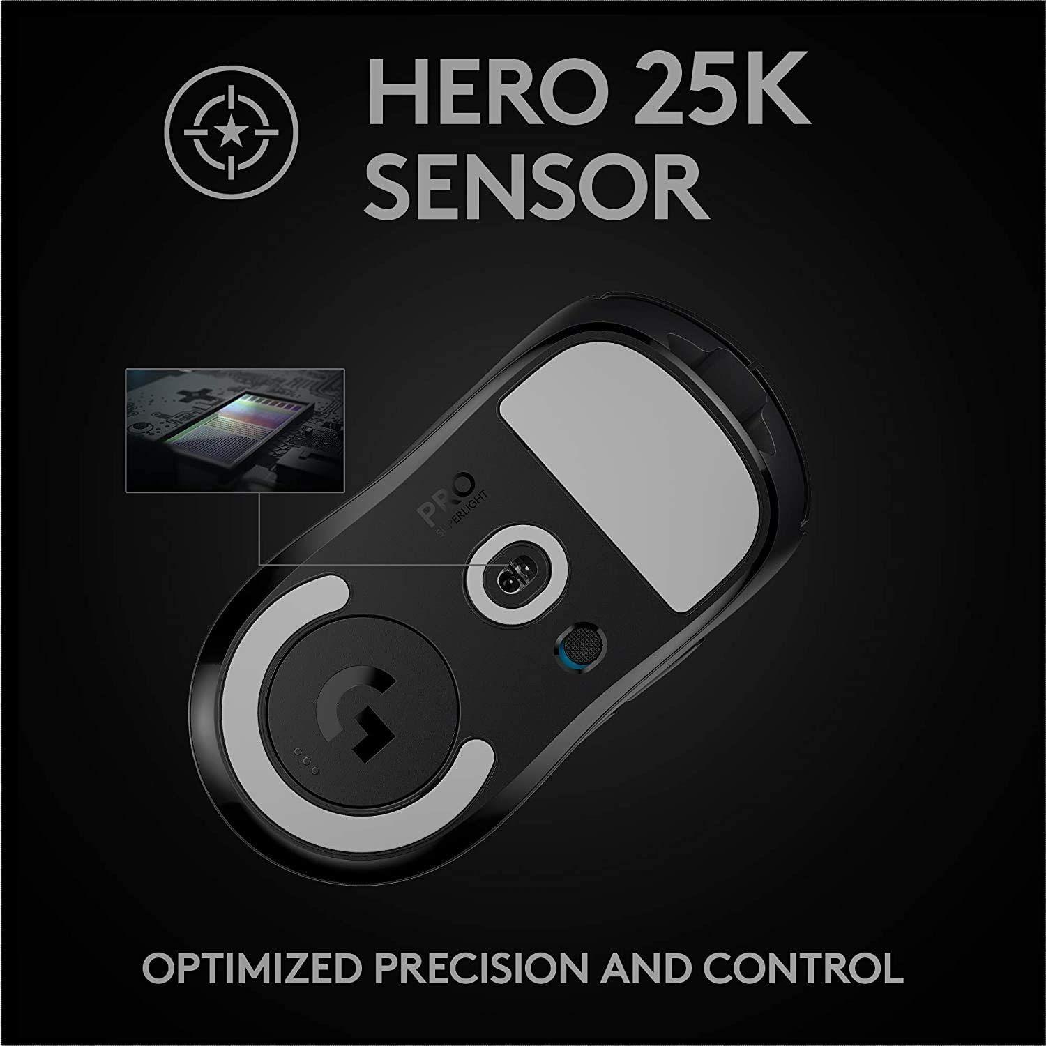 Mouse Gamer Logitech PRO X Superlight Wireless Hero25k Negro-3