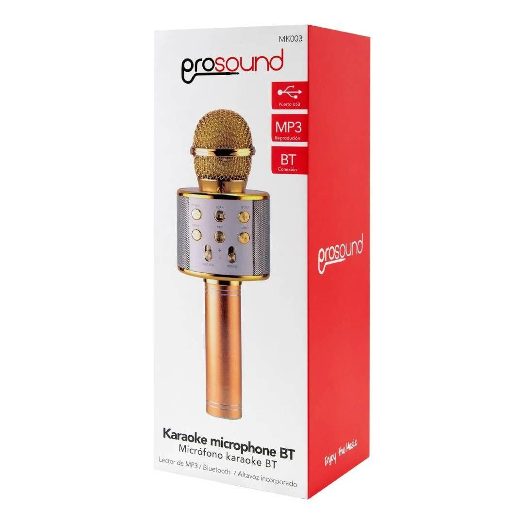 Micrófono Karaoke Prosound BT MK003 Dorado-2