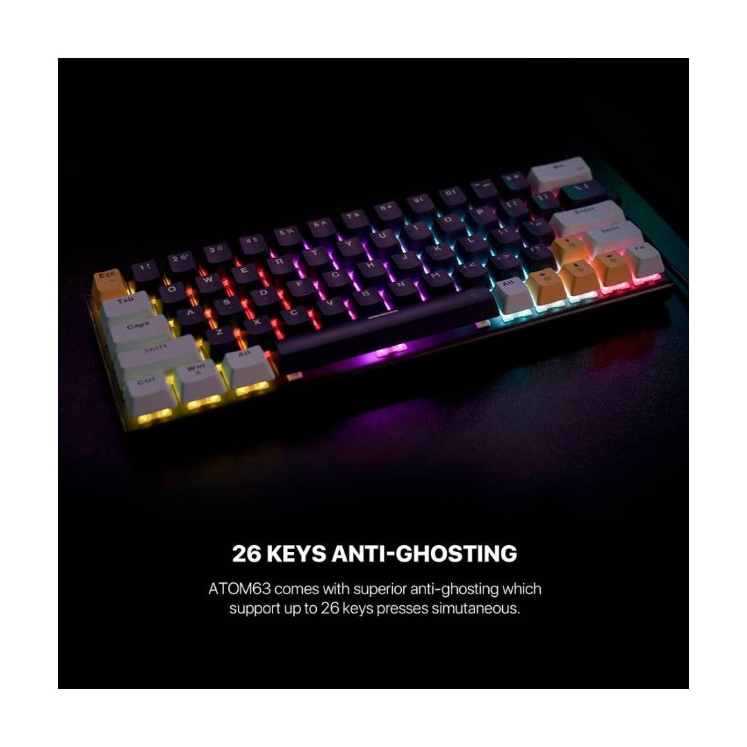 Teclado Fantech MK874V2 ATOM63 RGB NAVY Switch Taro 60%-2