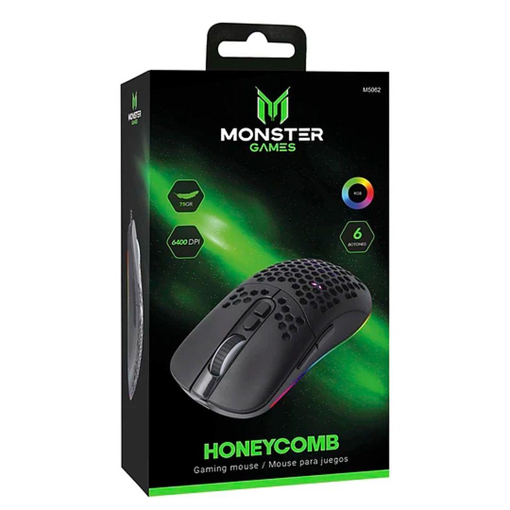 Mouse Gamer Monster Games Honeycomb 6400dpi-3