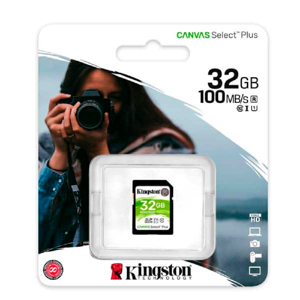 Tarjeta de Memoria SD Kingston Canvas Select 32GB 100MB/s-0