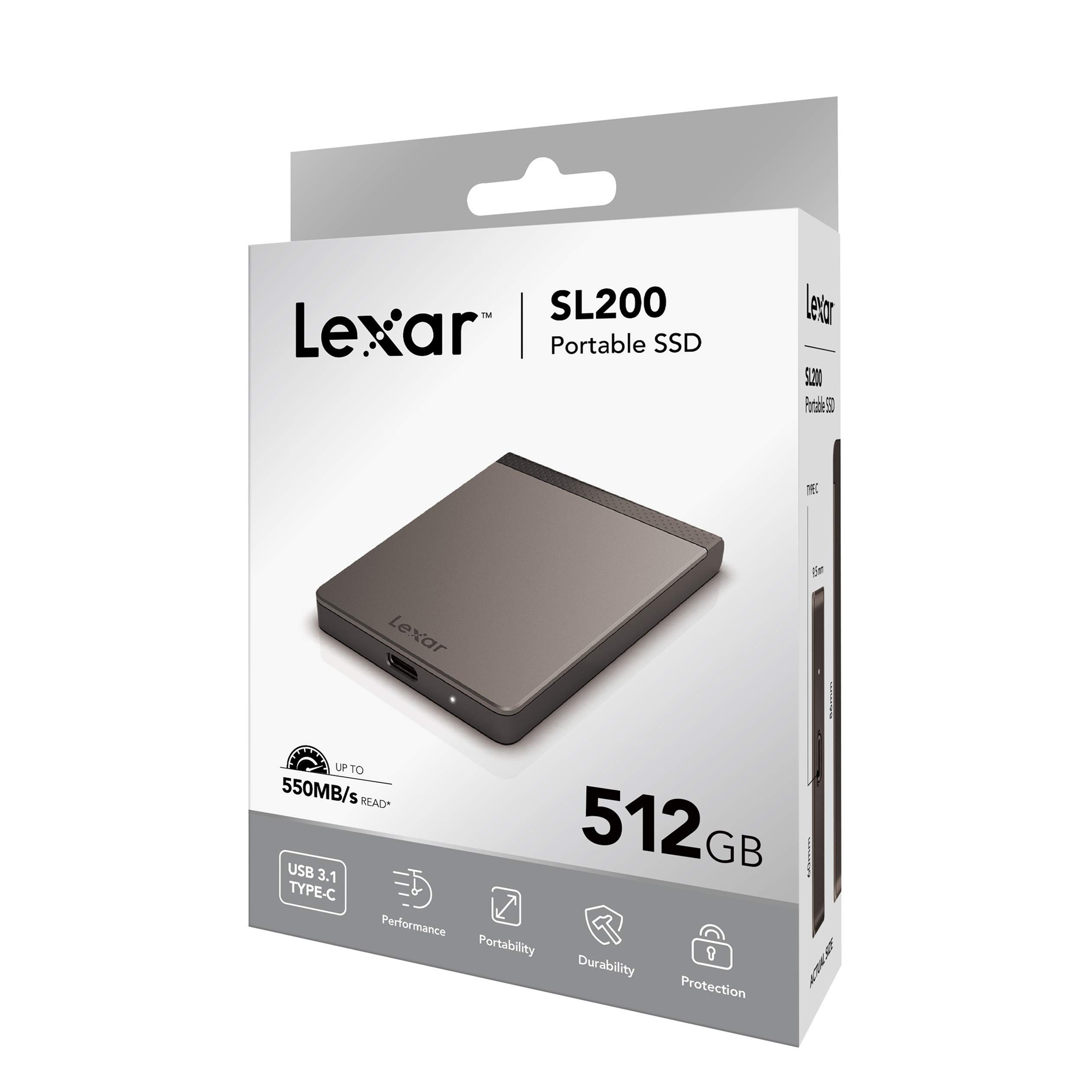 Disco Duro Externo Lexar SSD 512GB SL200-3
