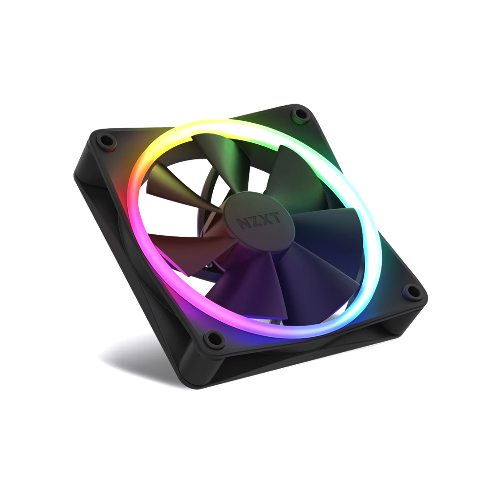 Pack 3 Ventiladores NZXT F120 RGB 120mm Negro p Gabinete-1