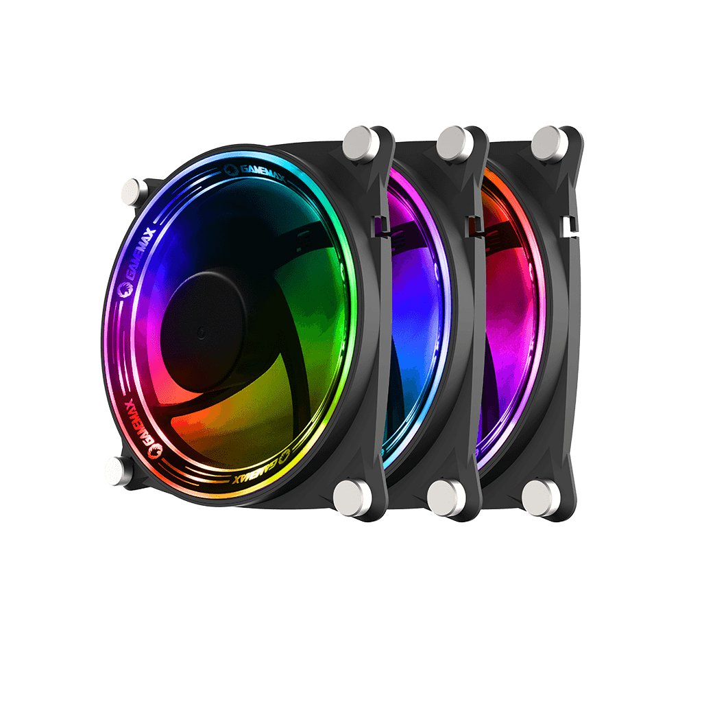 Pack 3 Ventiladores Gamemax DF120 Big Bowl RGB-0