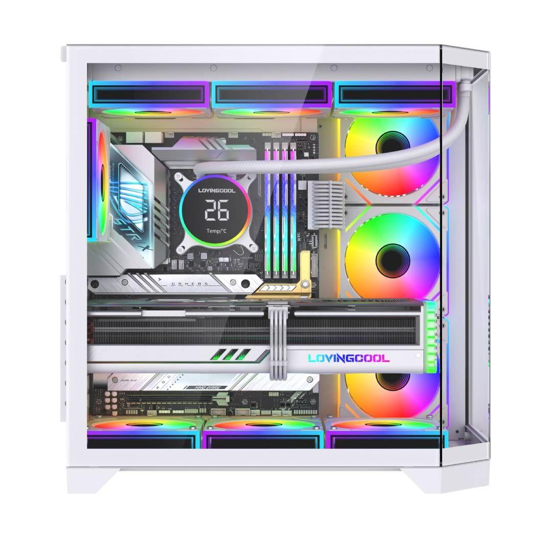 Gabinete Exodia Panel Zro Blanco ATX 7 Fans ARGB V. Templado-3