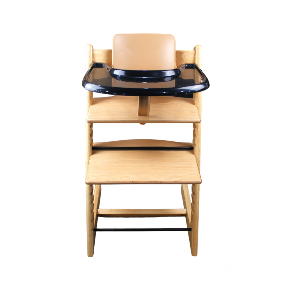 Silla Comedor p Bebes Estilo Nórdico Color Madera + Extras-1