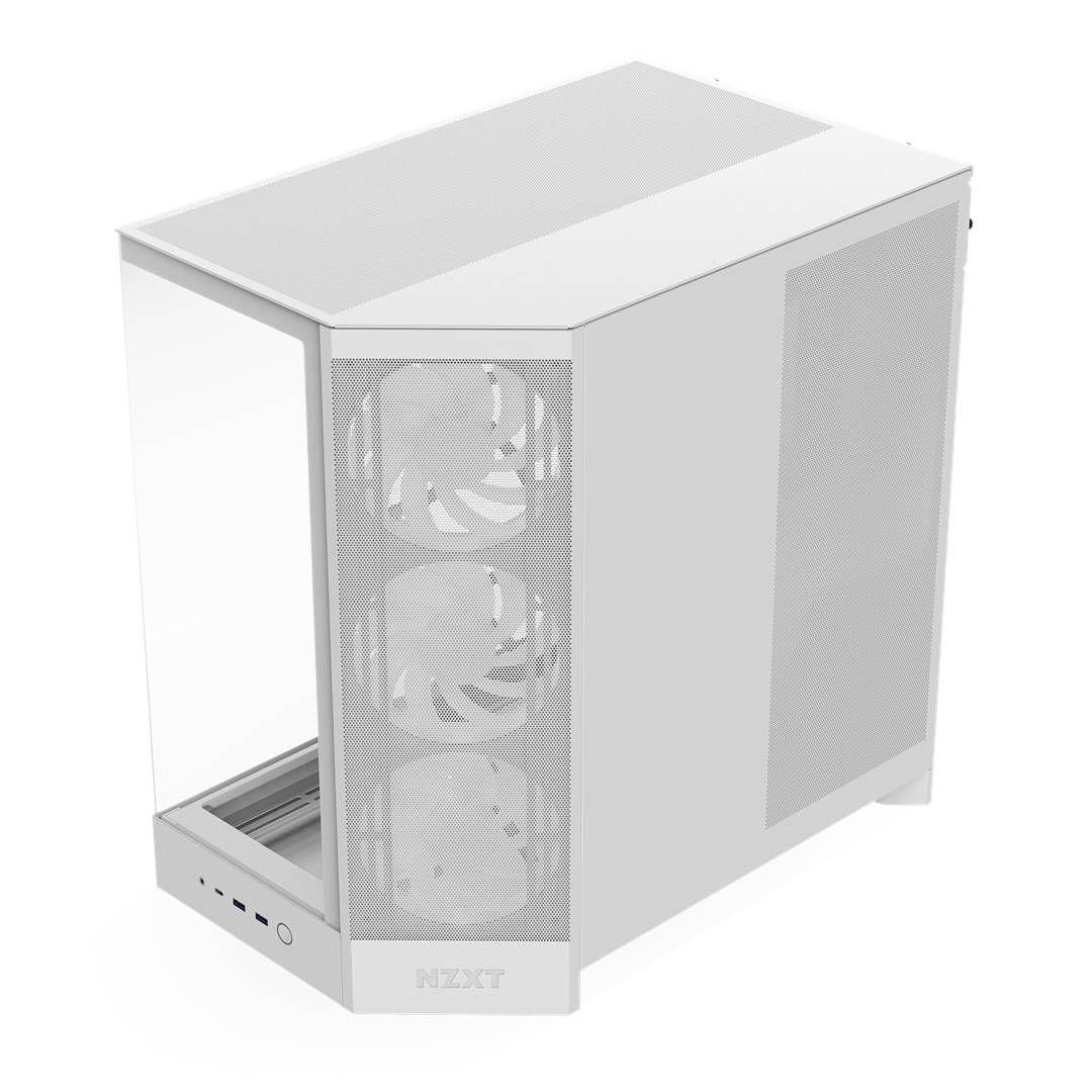Gabinete NZXT H9 Flow RGB 2025 con Fans RGB y Control White-3