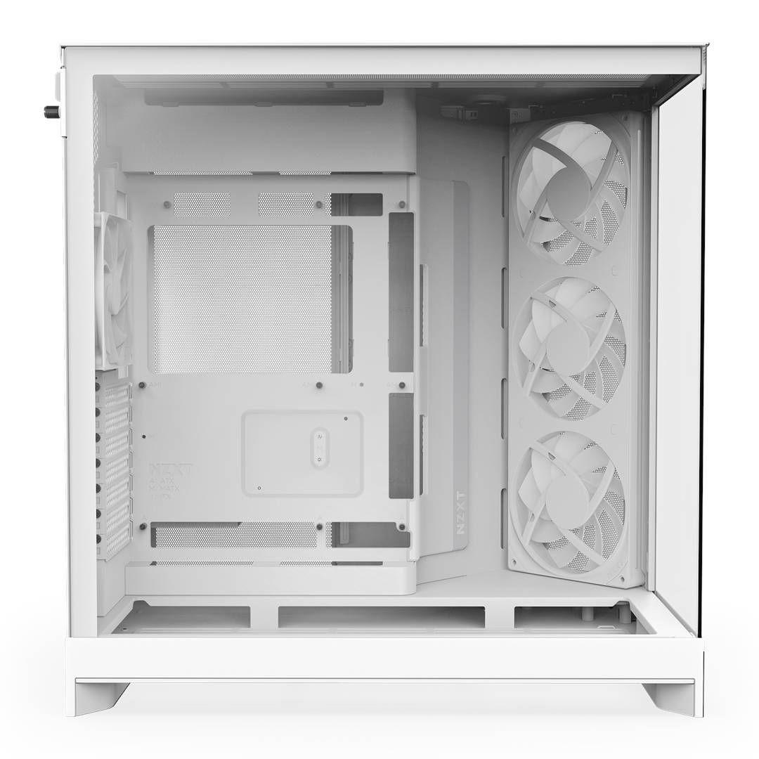 Gabinete NZXT H9 Flow RGB 2025 con Fans RGB y Control White-6