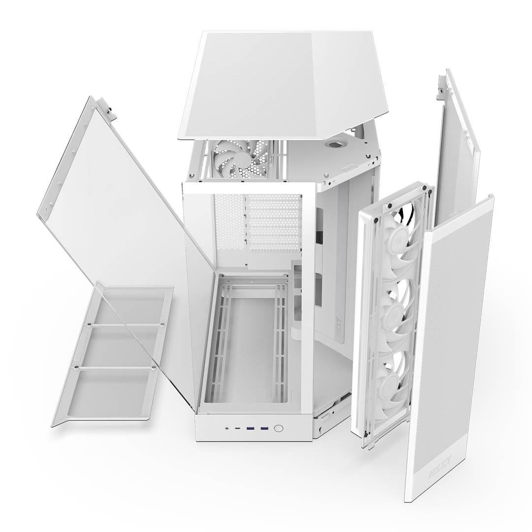 Gabinete NZXT H9 Flow RGB 2025 con Fans RGB y Control White-7