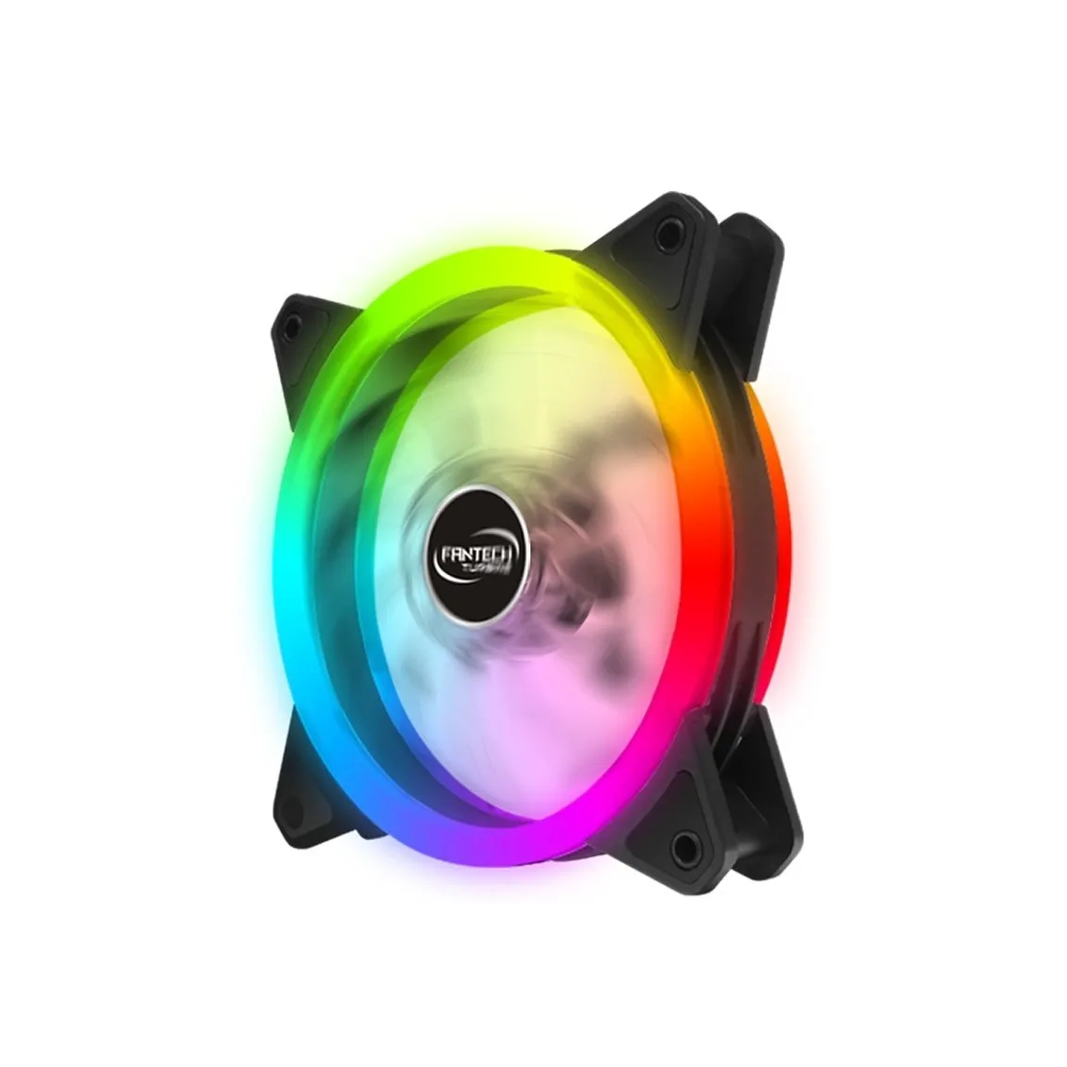 Ventilador Fantech Turbine 120mm FC124 Dual Ring RGB-1