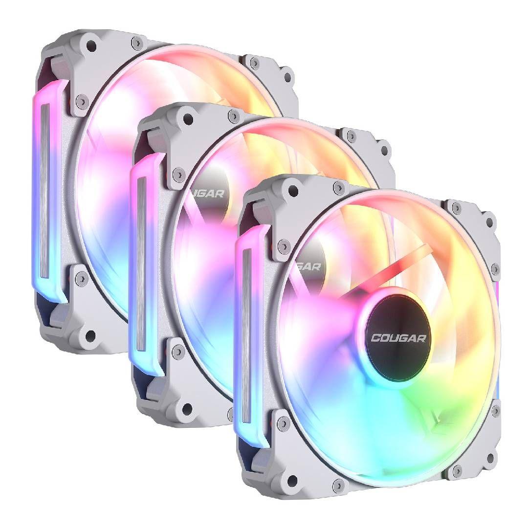 Pack de 3 Fan Cougar Apolar 120 ARGB Blanco-0