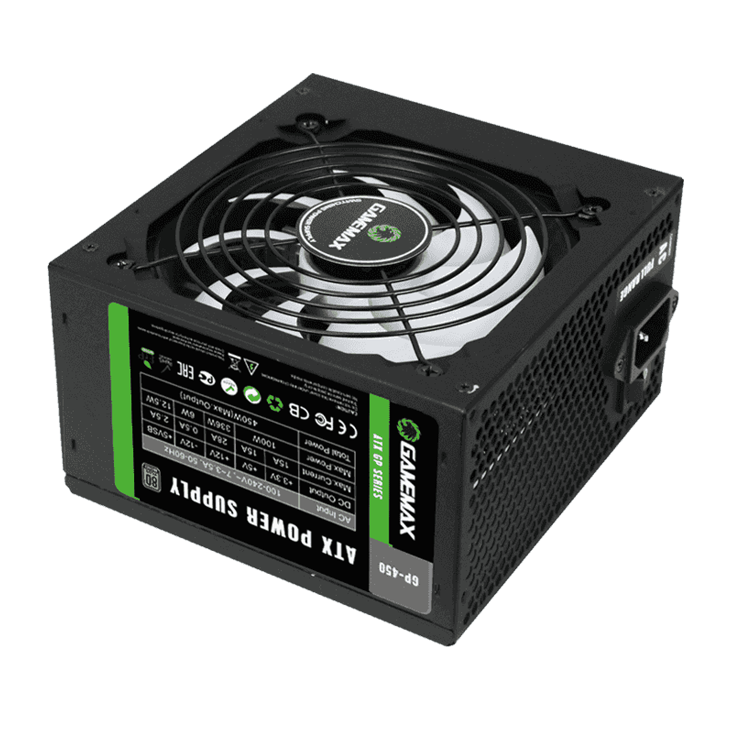 Fuente de Poder Gamemax GP-450 450W 80+ Plus-1