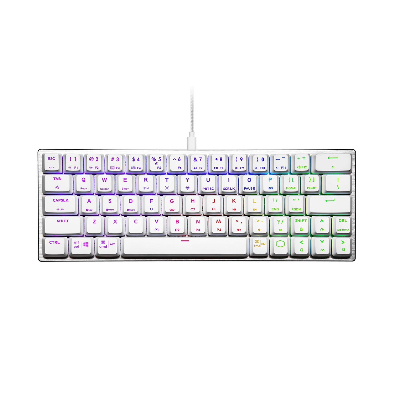 Teclado Gamer Cooler Master SK620 White SW RED Ingles-1