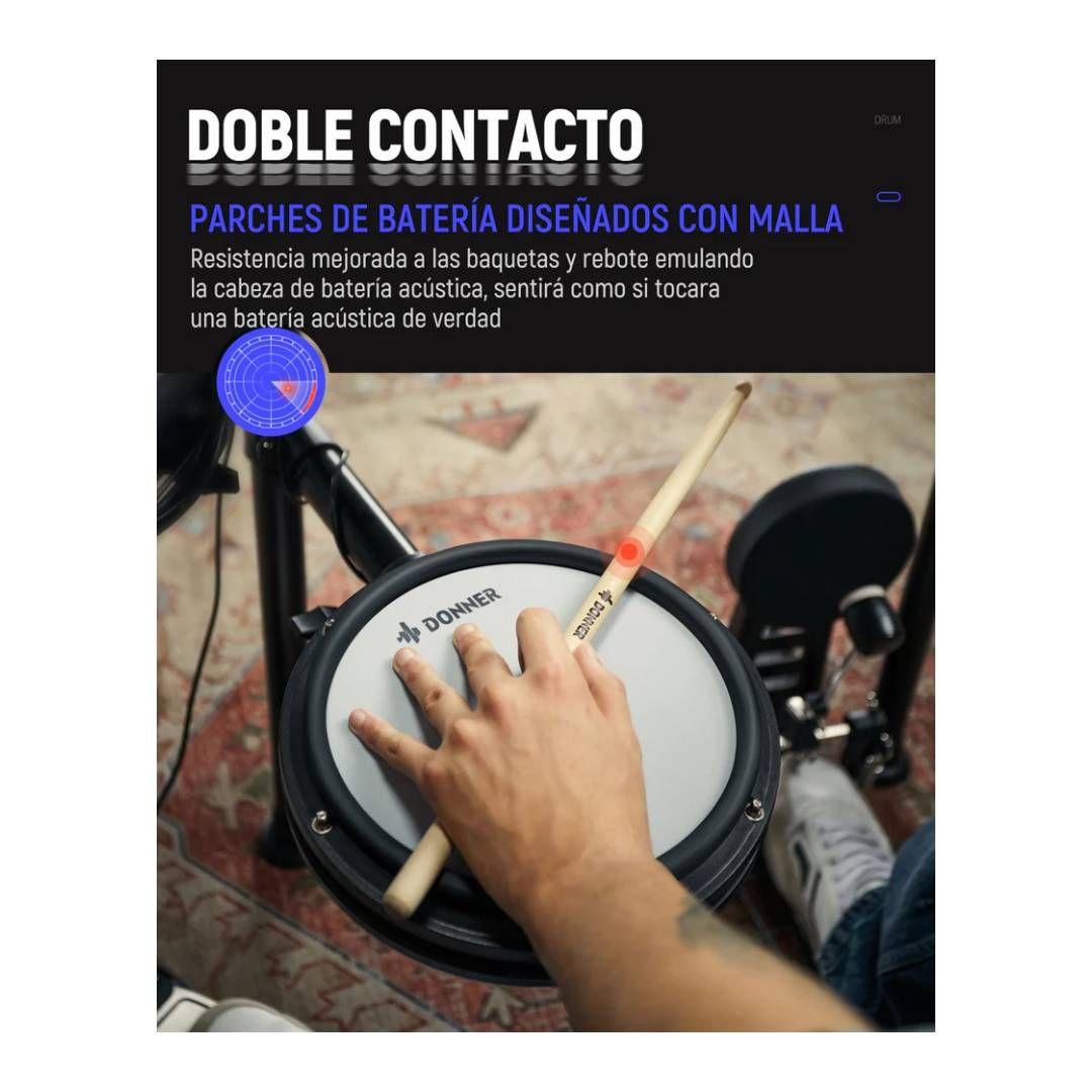 Bateria Electronica Donner DED-200 5 Drums 4 Cymbals-5