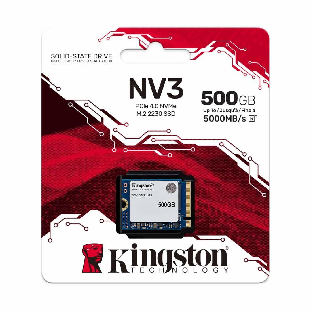 Disco Duro SSD Kingston NV3, 500GB M.2 2230 PCIe 4.0 NVMe-2